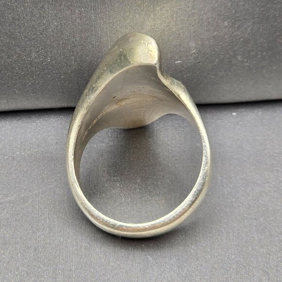 Sterling Silver Sculptural Ring | Modernist Mexico | Size 7 Statement VTG 15.8g - Picture 3 of 9